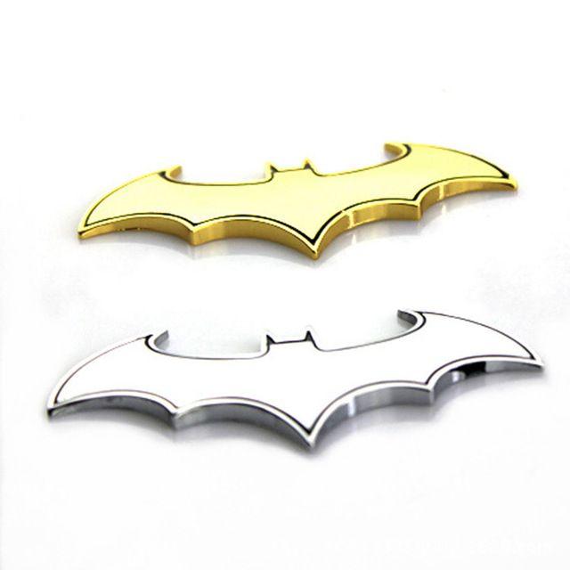 Cool Gold Logo - 3D Metal Cool Bat CarSticker Silver/Gold Batman Badge Emblem Tail ...