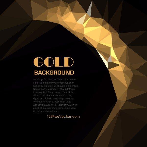 Cool Gold Logo - Free Abstract Cool Gold Polygon Triangle Background Graphic