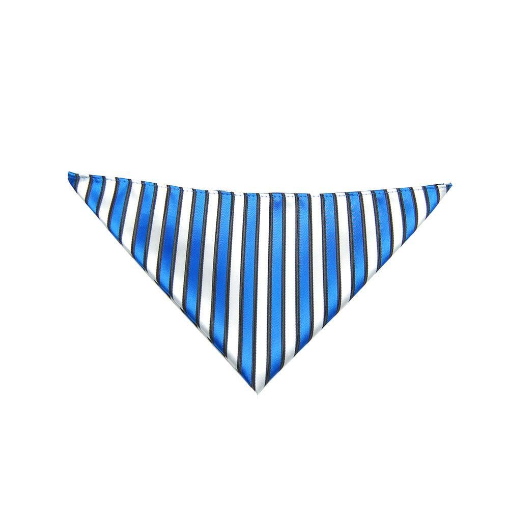 Blue and White MP Logo - Blue, Black and White mp Thick Striped HANKY – Oxford Tie Company