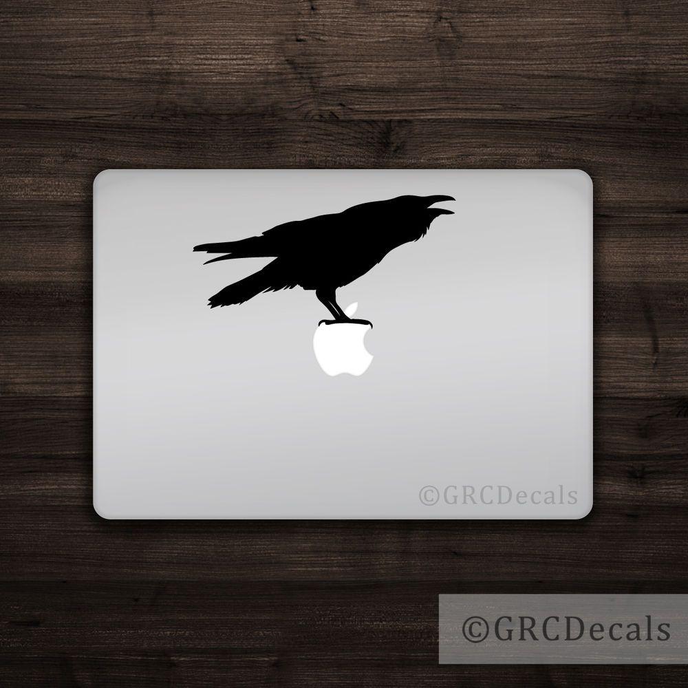 American Crow Logo - Raven - Mac Apple Logo Laptop Vinyl Decal Sticker Macbook Animal ...