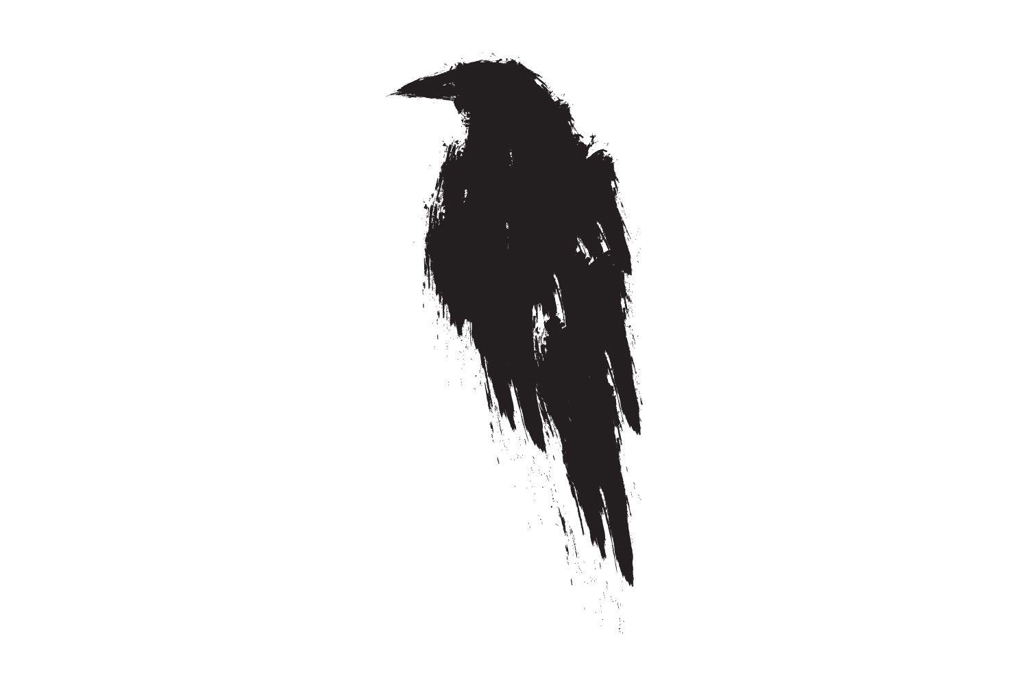 Raven Logo - Black raven illustration.