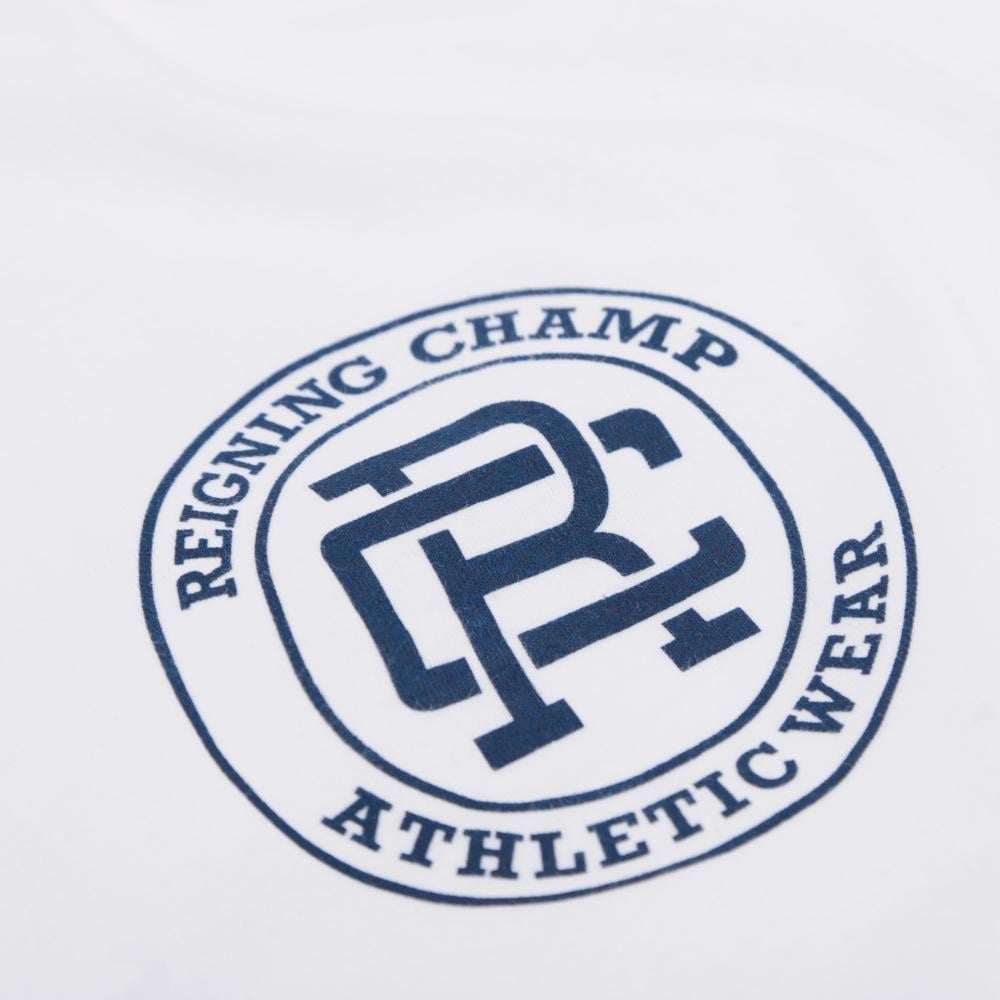 Blue and White MP Logo - Reigning Champ Knit Cotton Jersey Crest Logo Short Sleeve Tee RC ...