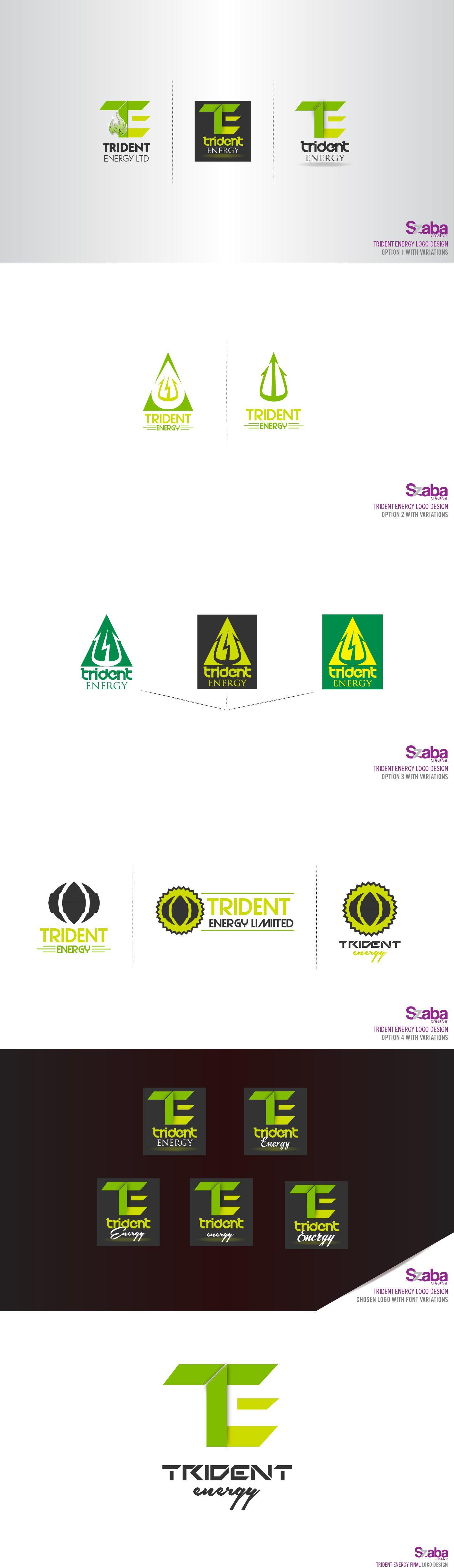 Green and Yellow Gas Station Logo - Sam Szaba - TRIDENT ENERGY LOGO