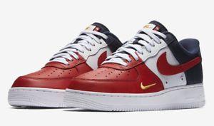 Red White and Blue Nike Logo - Nike Air Force One 1 07 LV8 4th of July Red White Blue Gold 823511 ...