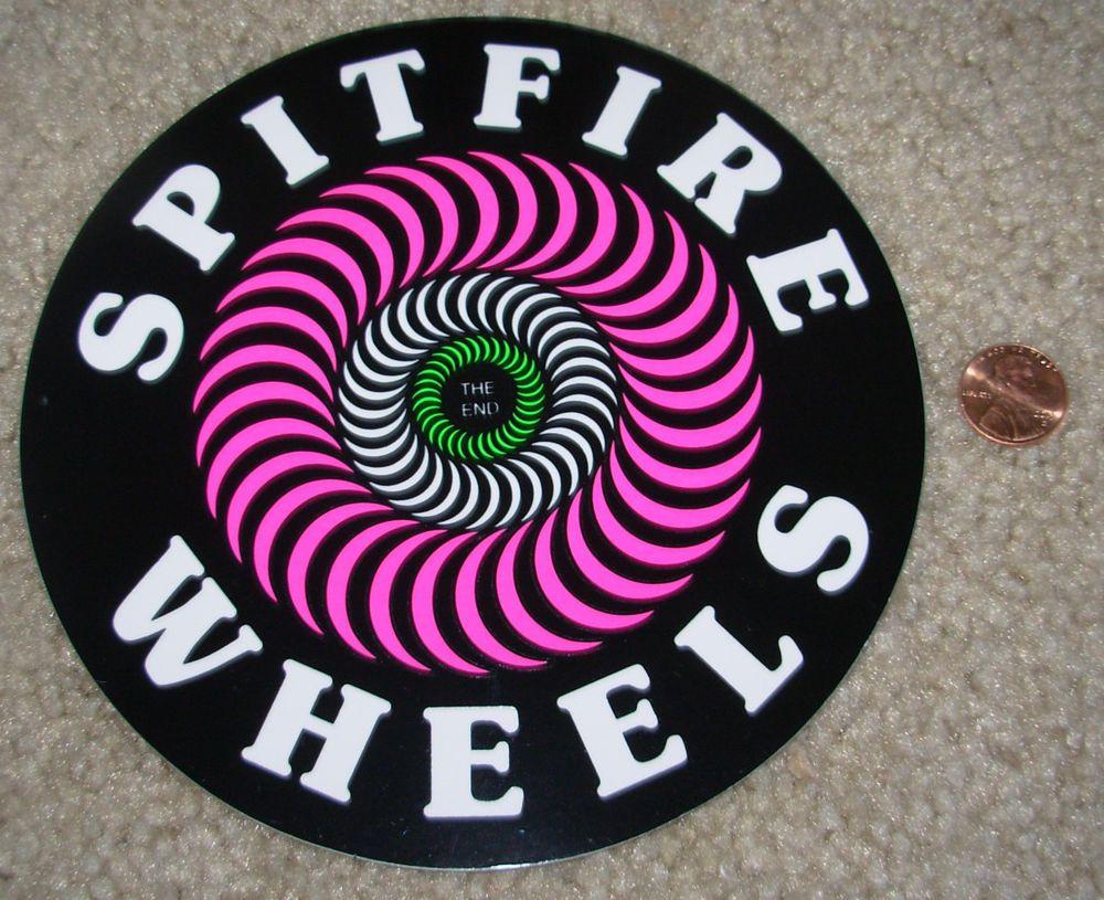 Purple Circle Logo - SPITFIRE BLACK PURPLE CIRCLE Logo Skate Sticker 6 skateboards