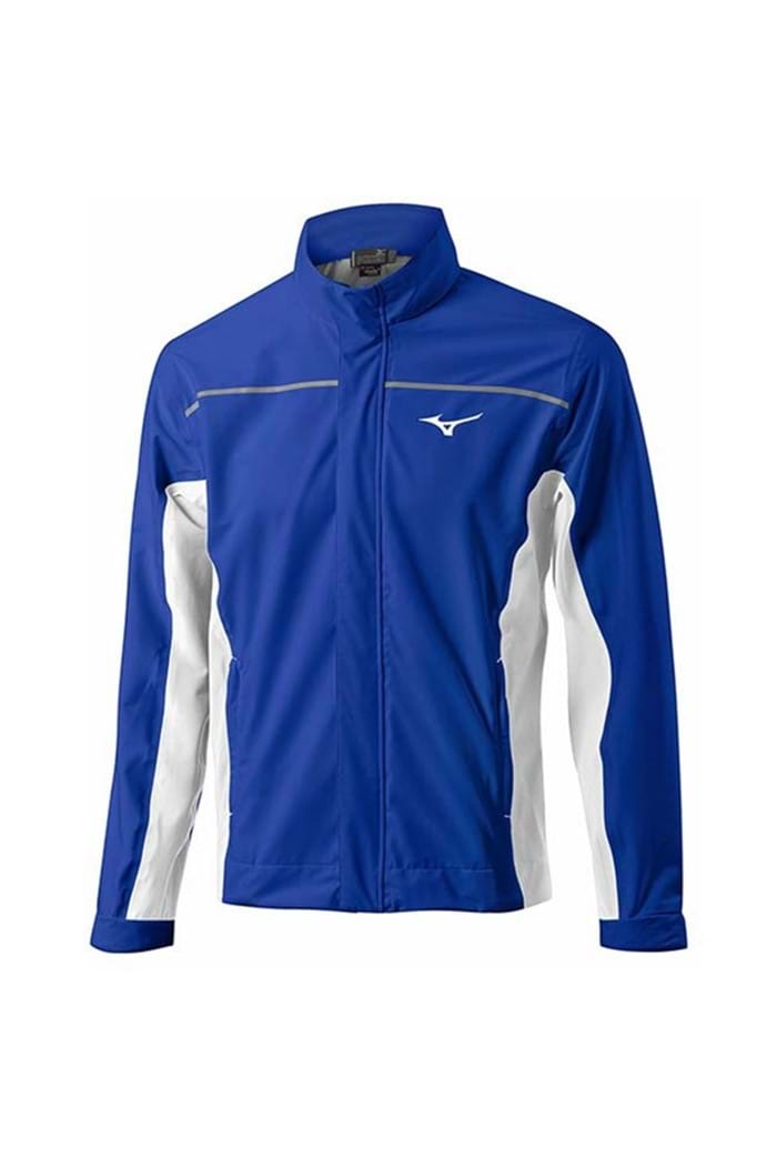 Blue and White MP Logo - Mizuno MP Tour Waterproof Jacket - Blue / White - Mizuno - Eureka Golf