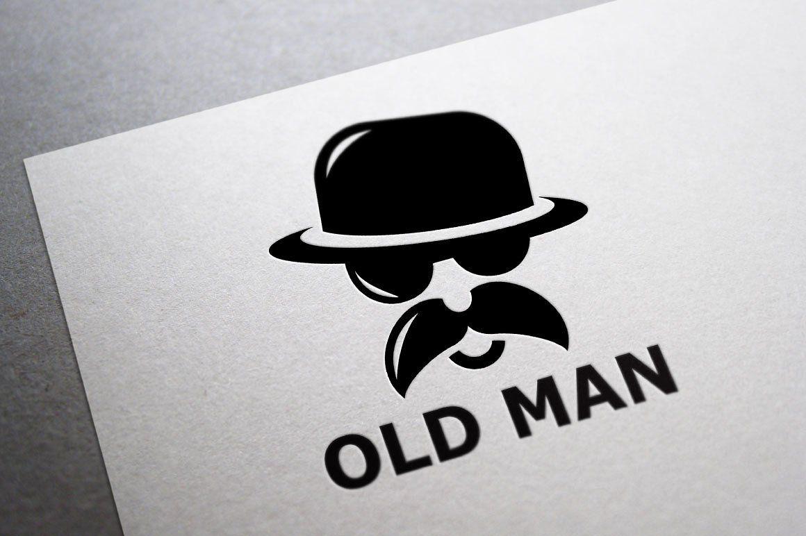 Black Man Logo - Old Man Logo Template Logo Templates Creative Market