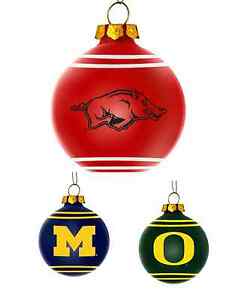 Christmas Glitter Logo - NCAA College 2014 Glitter Logo Glass Ball Christmas Ornament - Pick ...