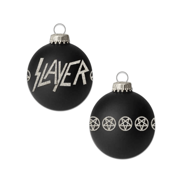 Christmas Glitter Logo - Flat Black Glitter Logo Xmas Ornament | Accessories | Slayer Store