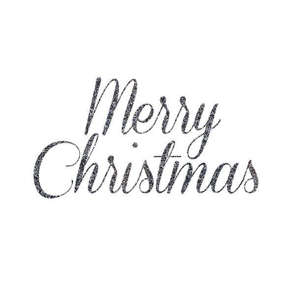 Christmas Glitter Logo - Iron on Merry Christmas 30x17cm. The Clever Baggers