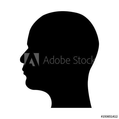 Silhouette Head Logo - Head silhouette, head icon , logo - Buy this stock illustration and ...