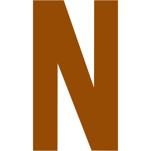 Brown N Logo - Brown letter n icon brown letter icons