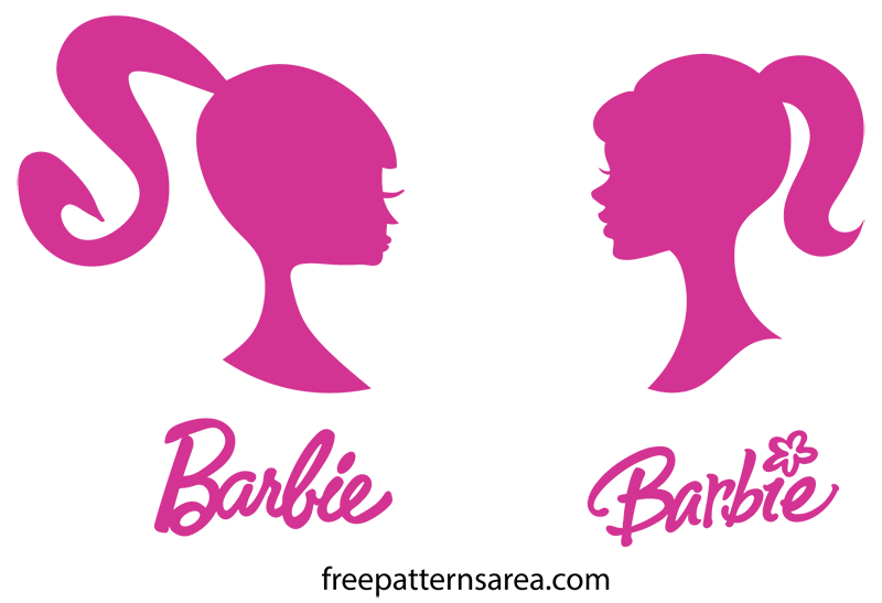 Silhouette Head Logo - Barbie Silhouette Head Vector Logo Sign | FreePatternsArea