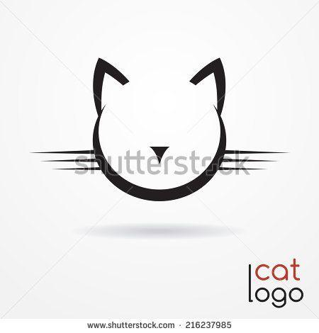 Silhouette Head Logo - Stylized silhouette of cat's head - abstract logo | Cat toys and ...