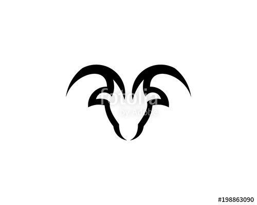 Silhouette Head Logo - Goat Head Silhouette Logo