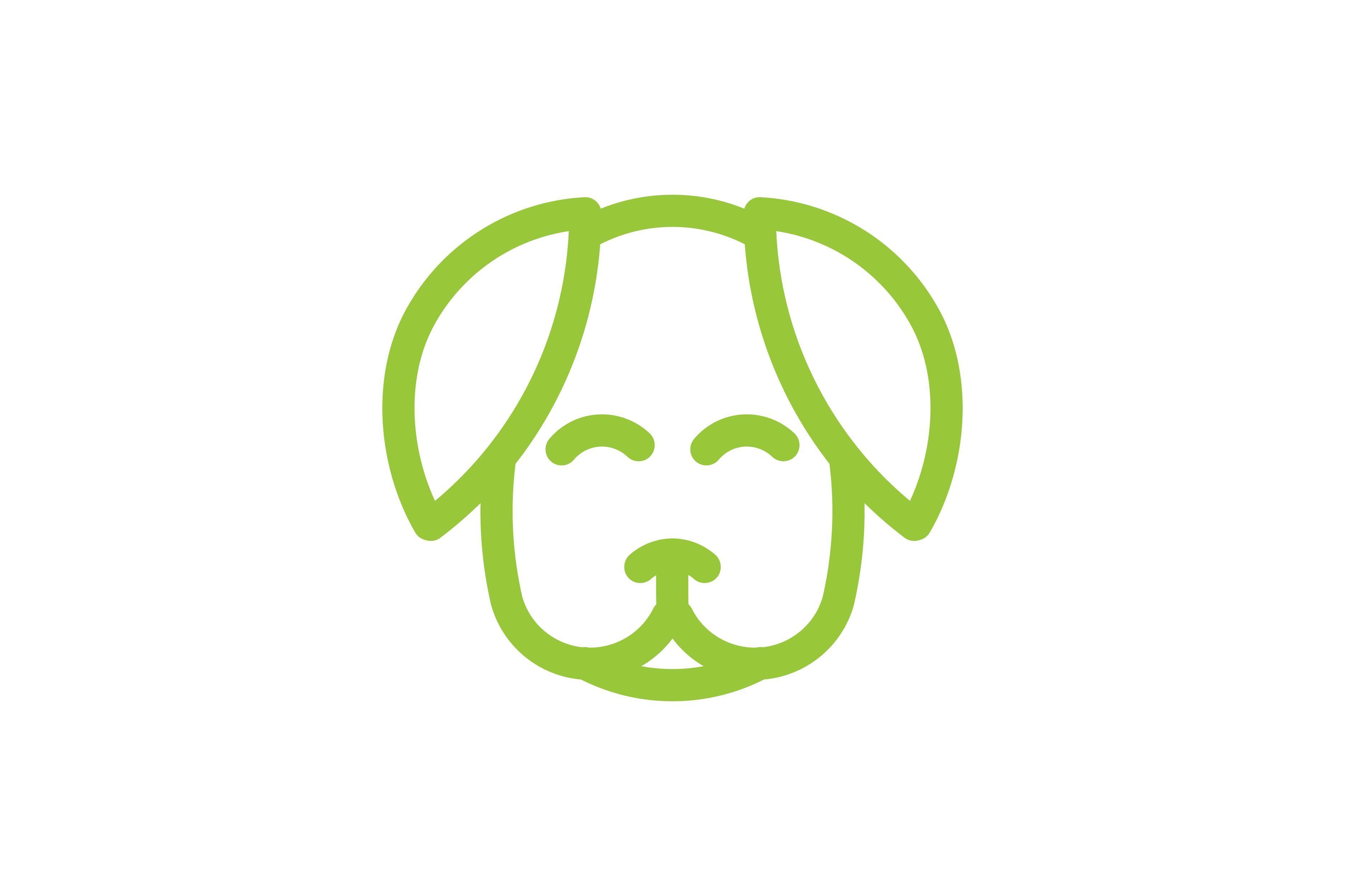 Silhouette Head Logo - Dog care silhouette head logo Graphic