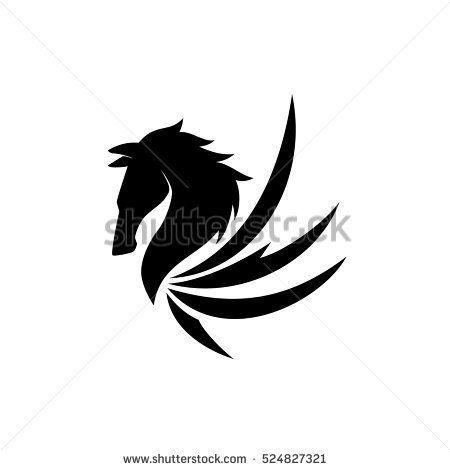 Silhouette Head Logo - Pegasus Head Logo Vector | Piro | Pinterest | Unicorn logo, Logos ...
