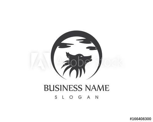 Silhouette Head Logo - Black Silhouette Wolf Head Logo Design - Buy this stock vector and ...