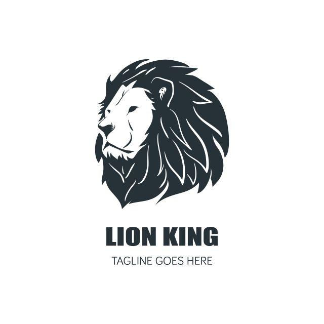 Silhouette Head Logo - Silhouette Of Lion Head Hand Drawn Lion Head Logo Template Vect ...