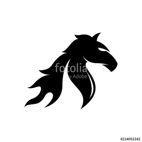 Silhouette Head Logo - vector silhouette horse head logo