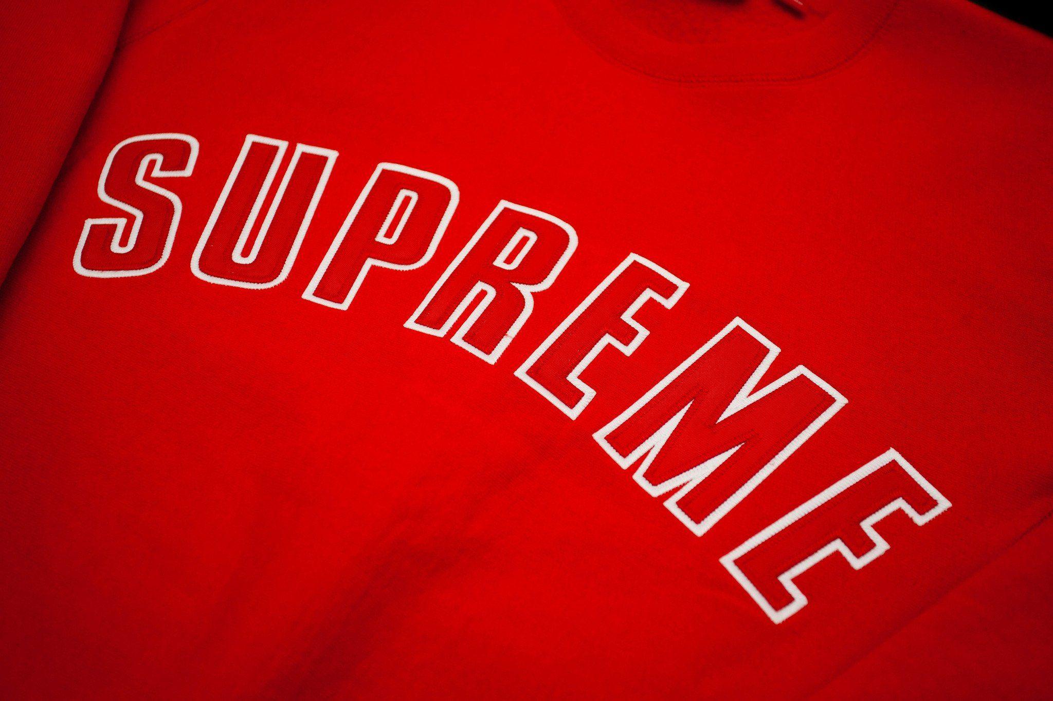 Supreme Basketball Logo - Supreme Arc Logo Crewneck For Sale – Soze Haus