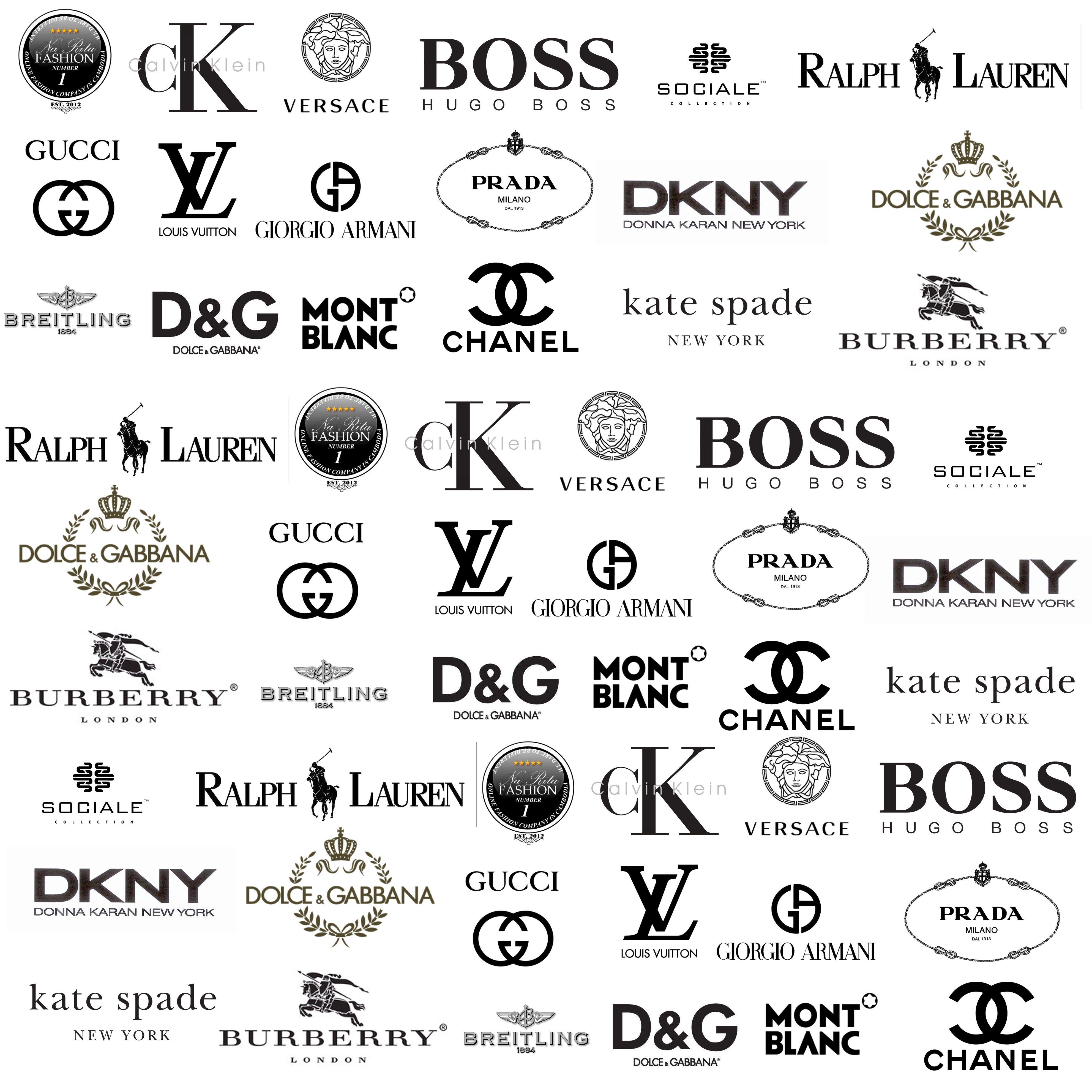 Major Clothing Brand Logos