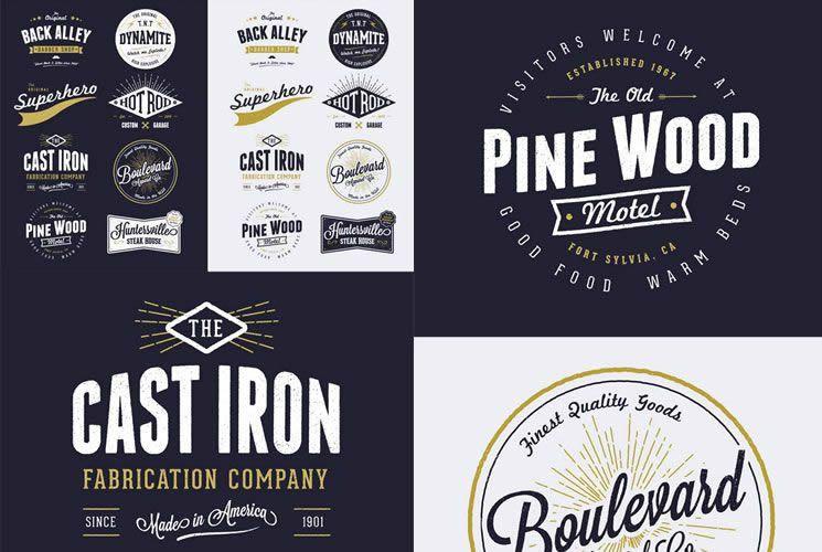 Rustic Round Logo - 15 Free Vintage Logo & Badge Template Collections