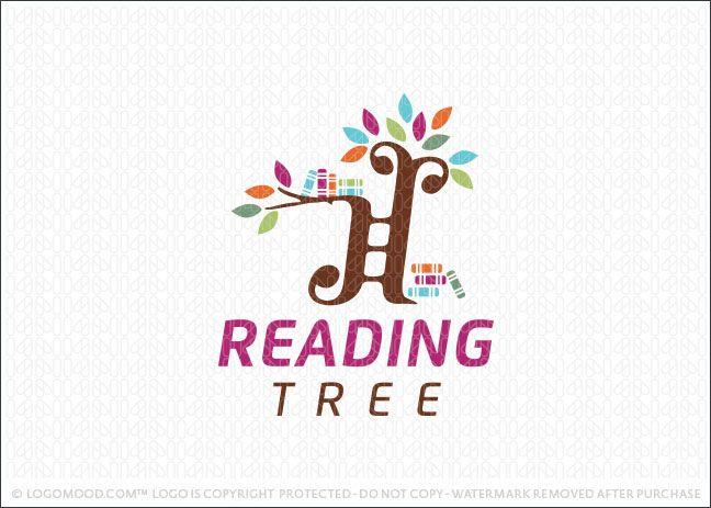 Tree Reading Logo - Readymade Logos for Sale Reading Book Tree | Readymade Logos for Sale
