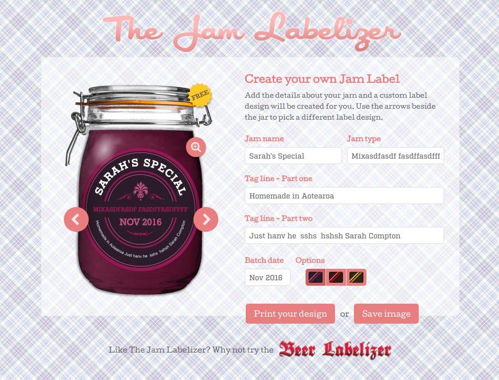 Designer Labels Logo - Jam & Preserve Jar Labels - Custom Designs | Jam Labelizer
