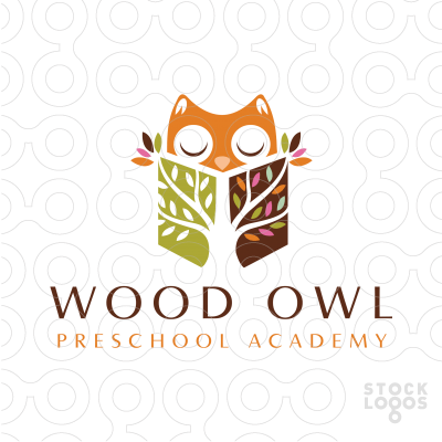 Tree Reading Logo - Wood Owl Academy Learning. Educational Logo's