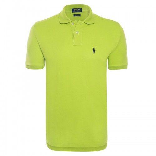 Lime Green Polo Logo - Polo Ralph Lauren Lime Green/Black Logo Polo Shirt S WFACMGS
