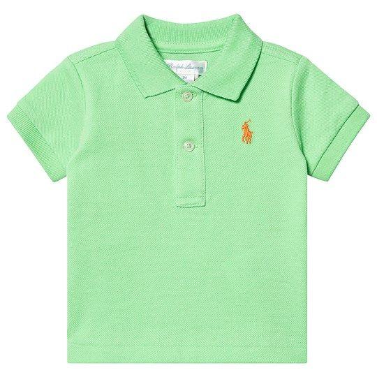 Lime Green Polo Logo - Ralph Lauren - Lime Green Embroidered Logo Polo Shirt - Babyshop.com