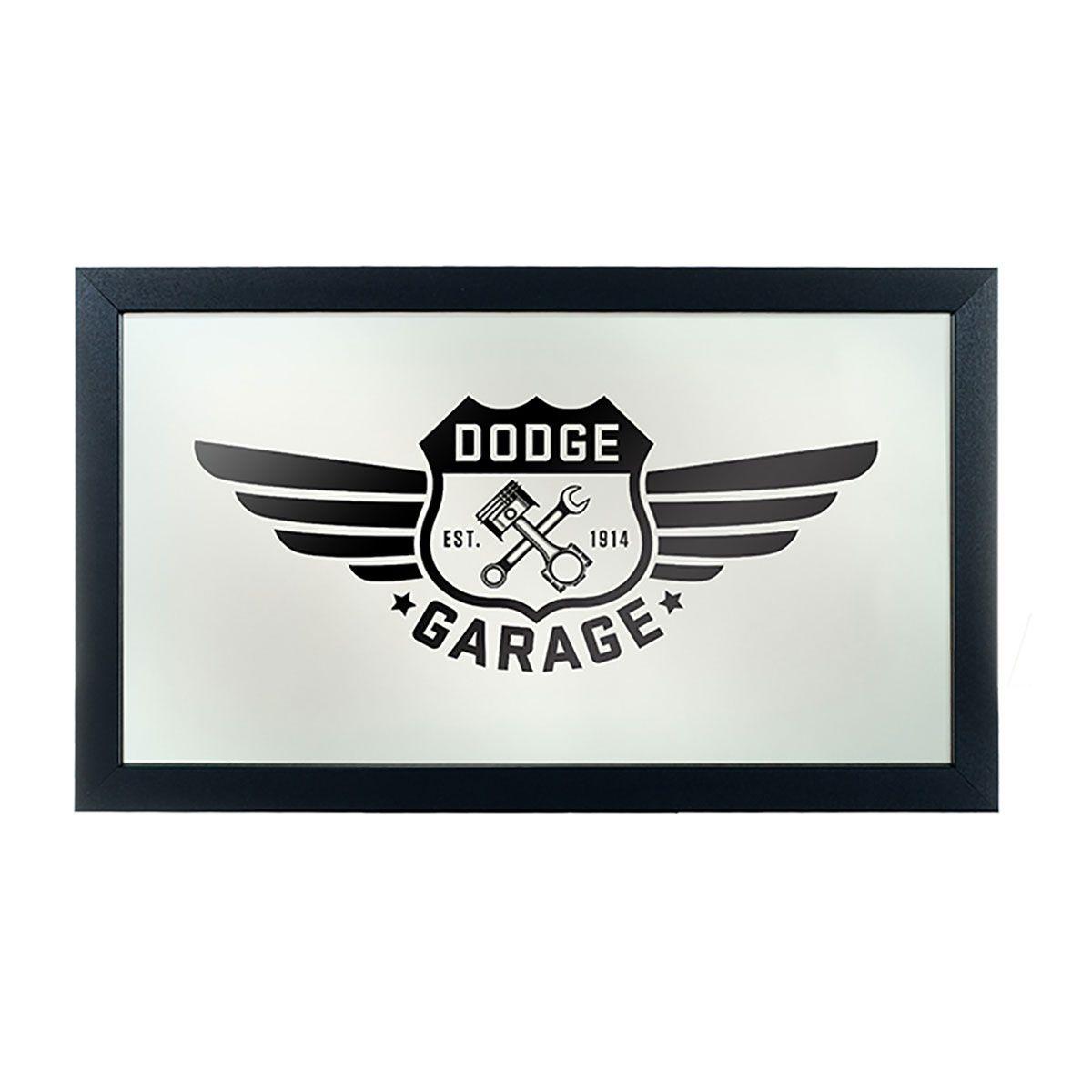 Garage Shop Logo - Dodge Garage Repair Shop Logo Framed Mirror at Retro Planet