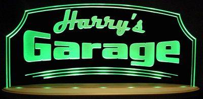 Garage Shop Logo - Harrys Garage Shop Office Advertising Business Logo Acrylic Lighted ...