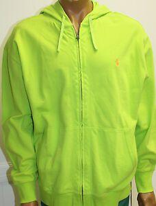 Lime Green Polo Logo - Polo Ralph Lauren Jacket Lime Green Sweatshirt Zip Up Hoodie Orange