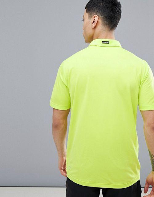 Lime Green Polo Logo - Brand Sales Puma Golf Essential Pounce In Lime Green Polo Shirts For Men