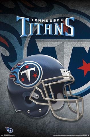 Titans Helmet Logo - Tennessee Titans Official NFL Football Team Helmet Logo Wall Poster ...