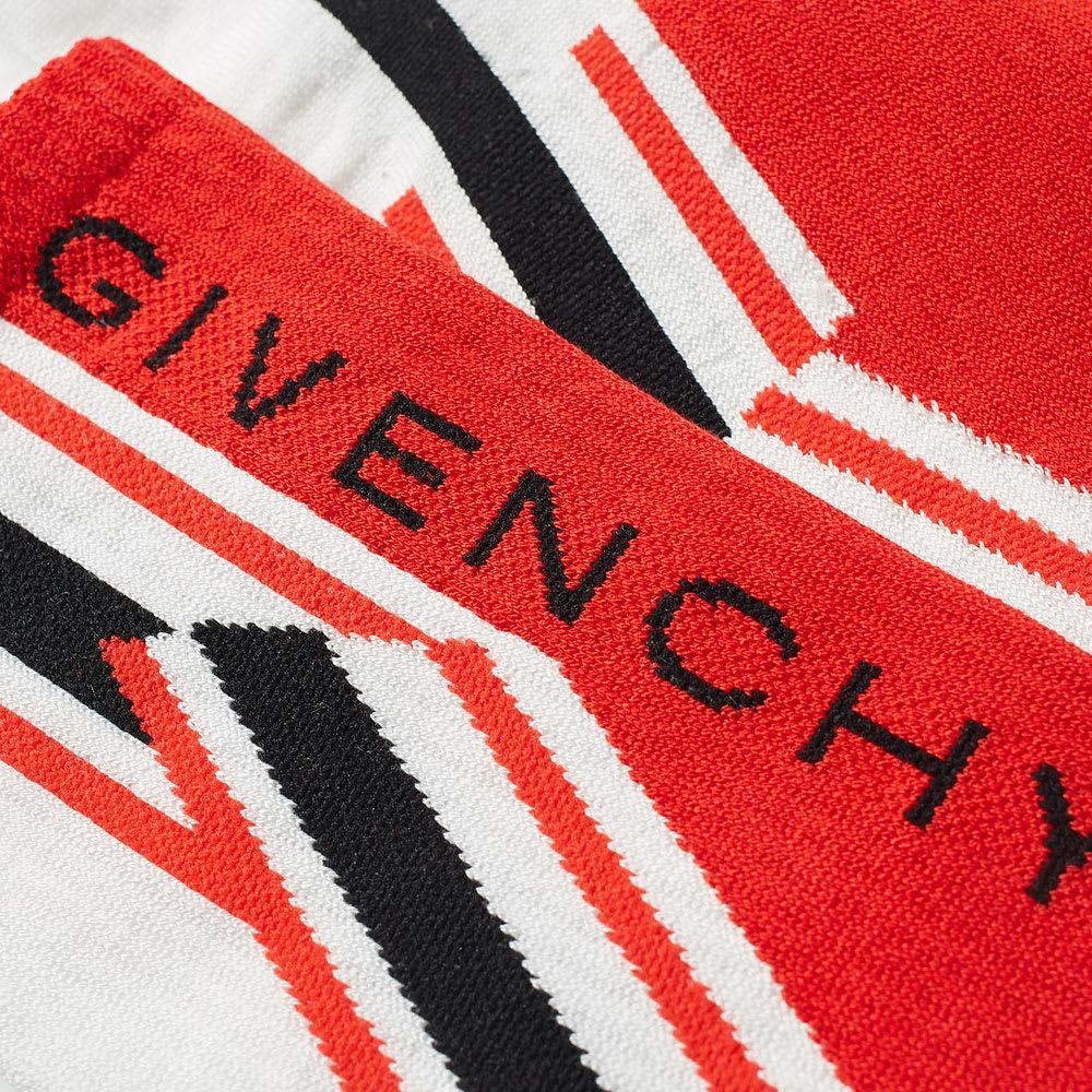Red Vertical Logo - Lyst - Givenchy Vertical Logo Distorted Stripe Sock in Red for Men