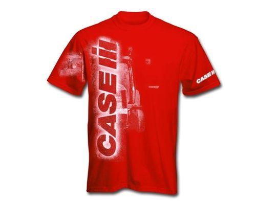 Red Vertical Logo - Case IH Vertical Logo & Tractor Youth T Shirt Red