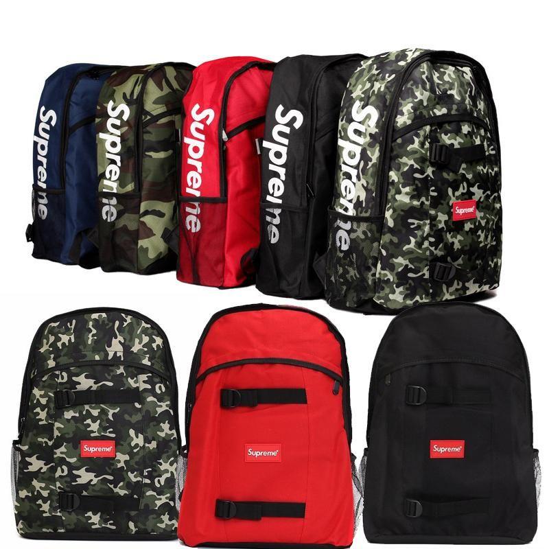 Supreme Black Camo Logo - Supreme backpack 2017 new box logo camo black red – ulikes