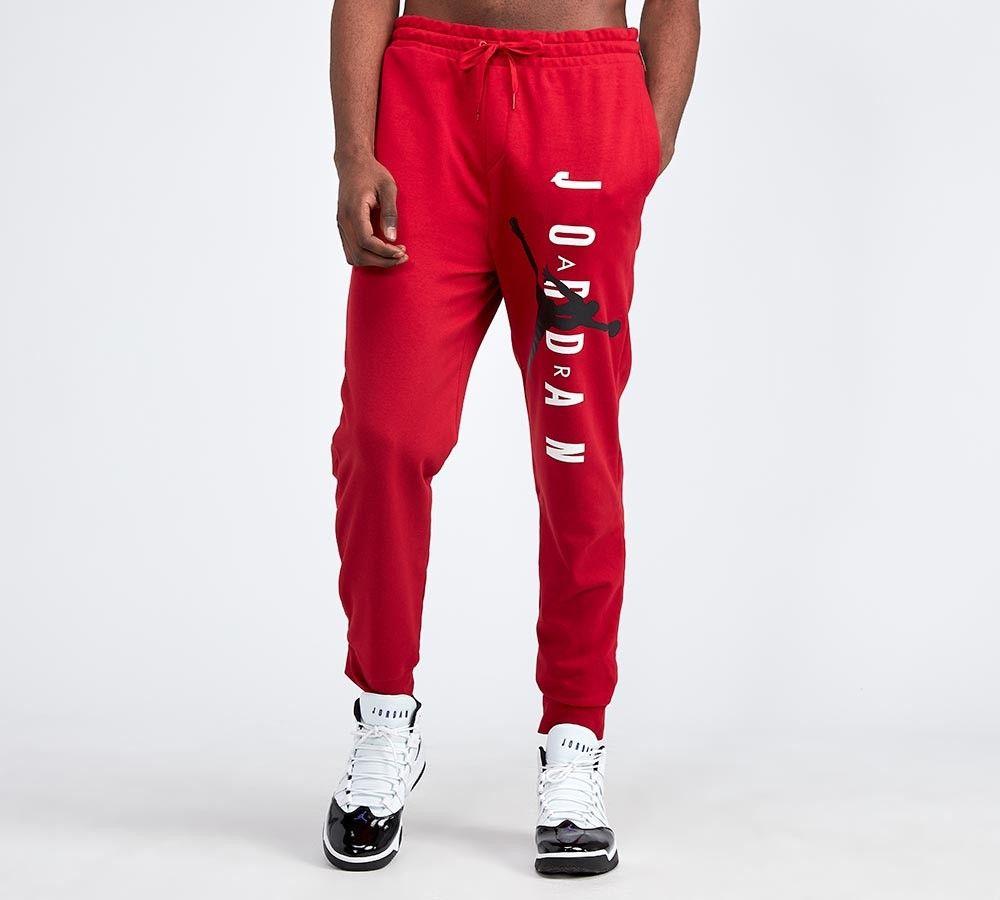 Red Vertical Logo - Jordan Jumpman Vertical Logo Fleece Pant