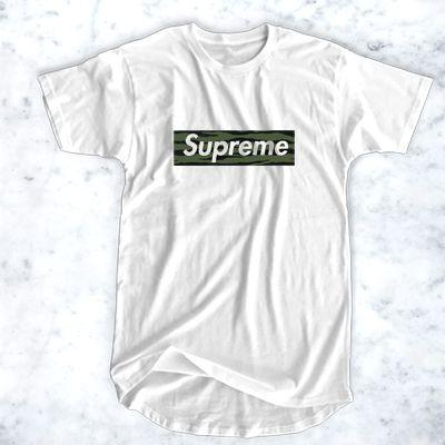 Supreme Black Camo Logo - Supreme Green Camo logo T-Shirt for Men and Women