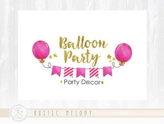 Party Logo - Balloon Party Logo Gifts Logo Children Logo Kids Logo