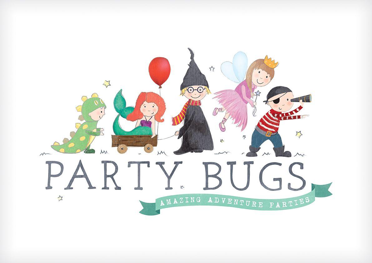 Party Logo - Party Bugs logo design - Tall Boots Creative