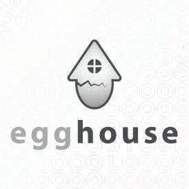 Cracked Egg Logo - Egg Logo Design made from a house that is cracked For Sale On ...