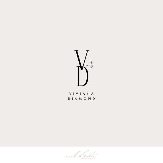 Black Diamond Fashion Logo - Photography Logo Design for Photographer. Premade Initials