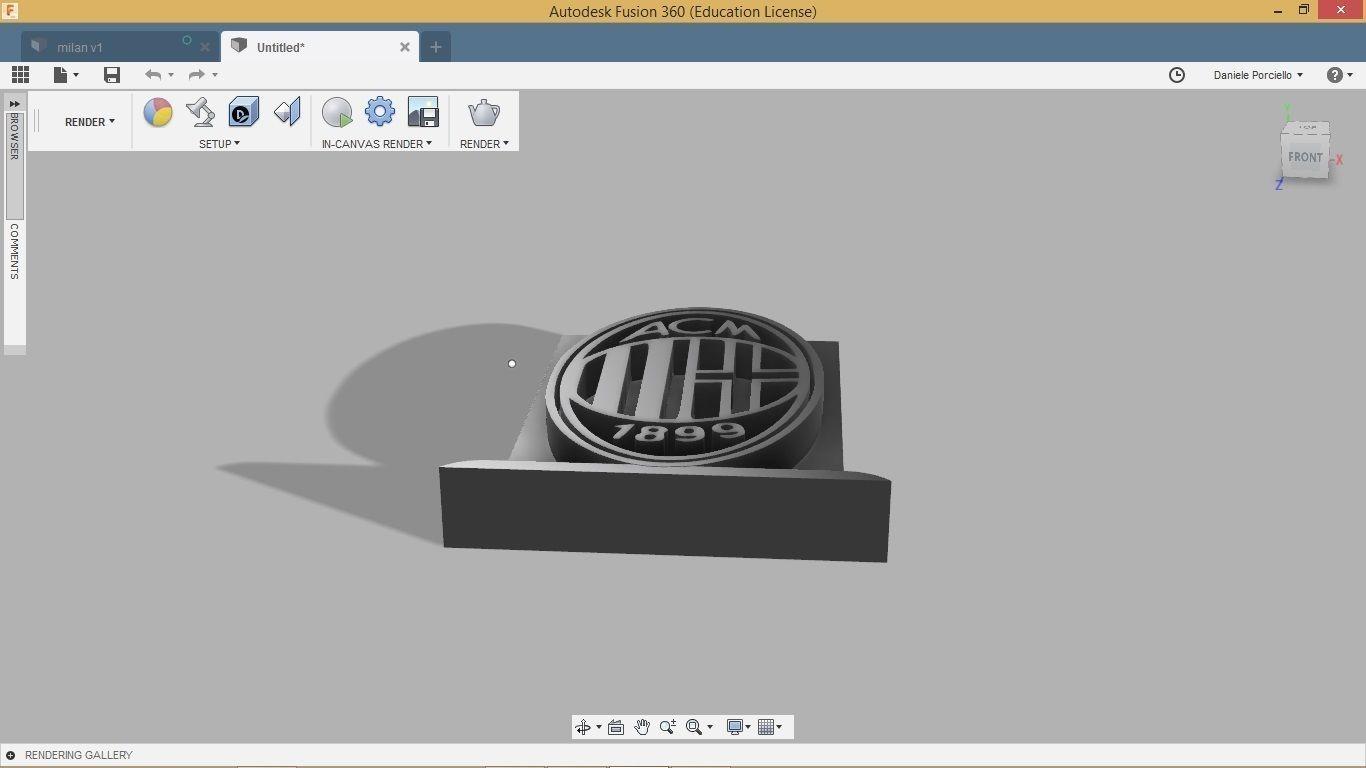 AC Browser Logo - Logo AC Milan 3D printable model | CGTrader