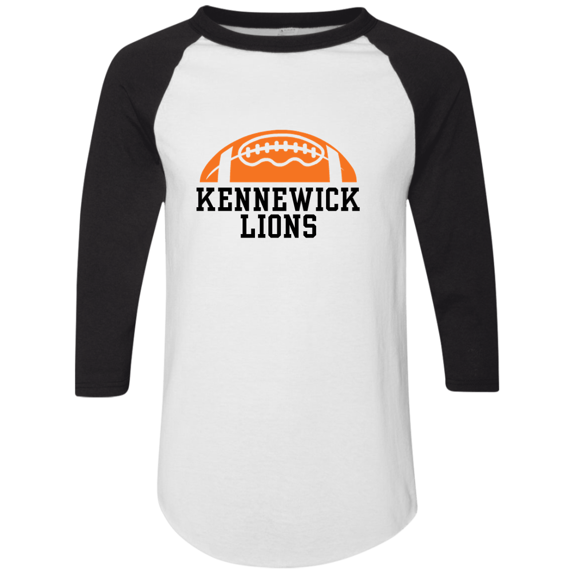 Kennewick Lions Logo - Kennewick High School Adult Colorblock Raglan Jersey - SpiritShop.com