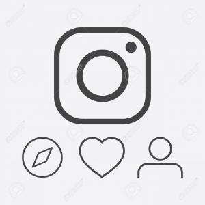Black Instagram Logo - Photostock Vector Instagram Icon Set Social Media Logo Vector Flat