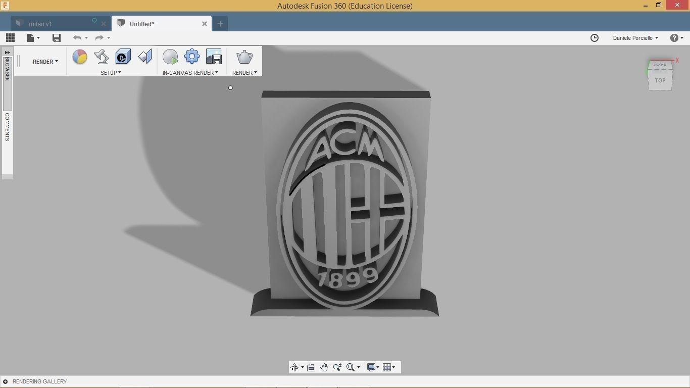 AC Browser Logo - Logo AC Milan 3D printable model | CGTrader